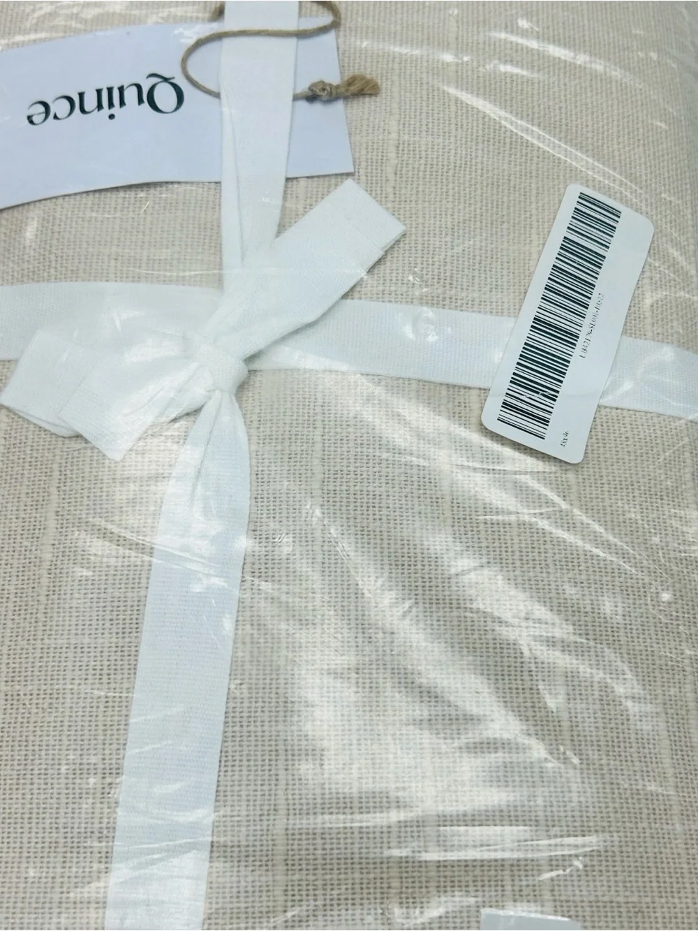 NWT QUINCE Set Of 2 48x96 Cotton Slub Room Darkening Curtains Natural 9942